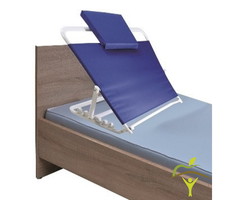 Adjustable backrest for bed, with pillow