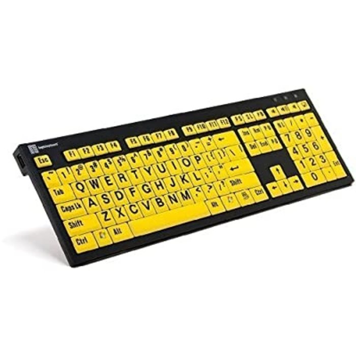 Keyboard with high contrast keys