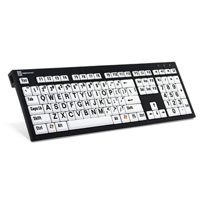 Keyboard with high contrast keys
