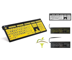 Clavier avec touches à contraste élevé