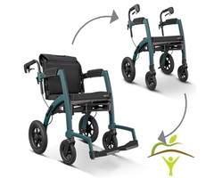 Rollz Motion Performance Comfort rollator and wheelchair in one - pneumatic tires
