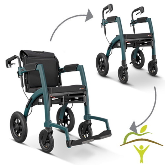 Déambulateur et fauteuil roulant Rollz Motion Performance Comfort en un - pneus pneumatiques