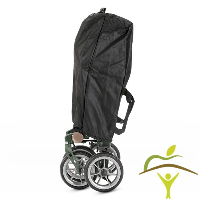 Compact double folding rollator