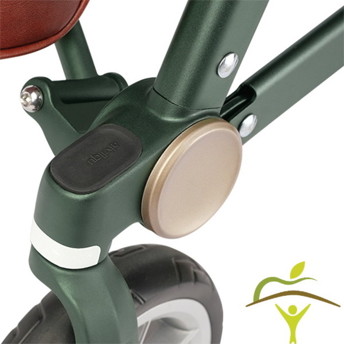 Compact double folding rollator