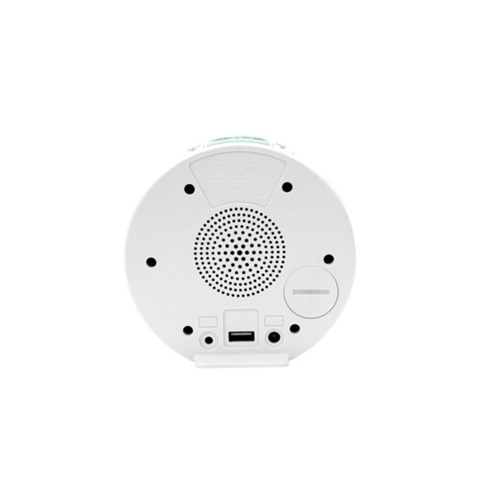 Loud alarm clock with vibrating pillow and light flash
