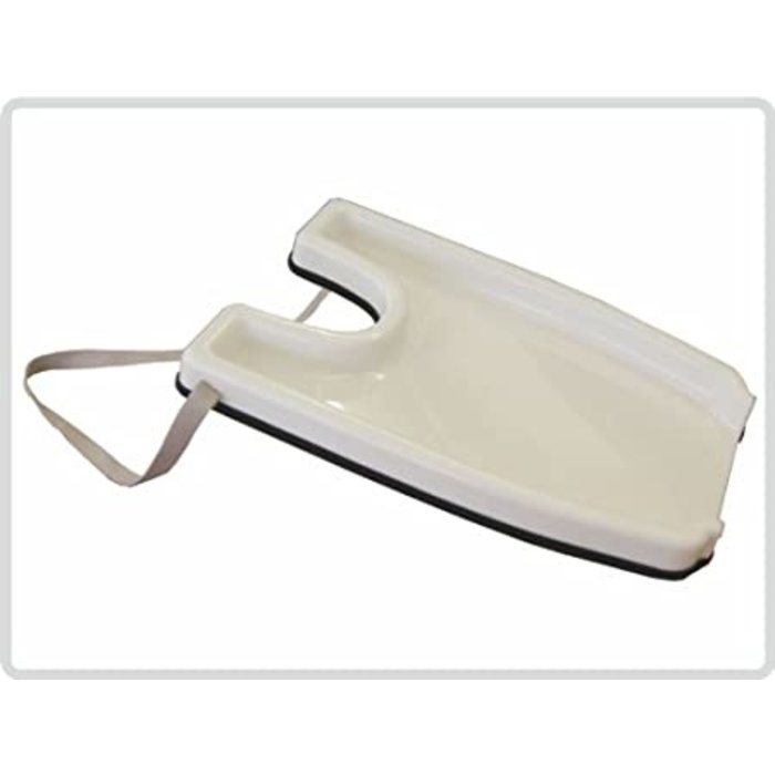 Hair wash basin with flexible rubber edge with straps