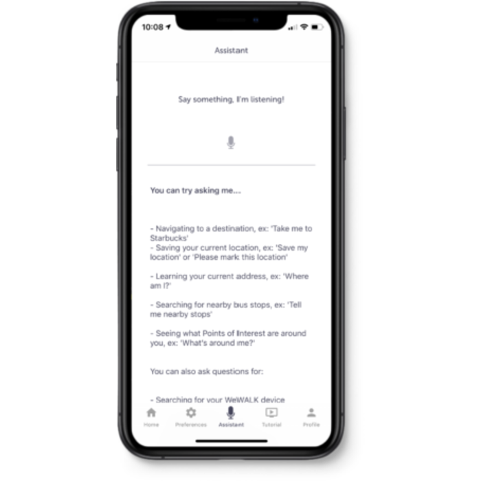 Bâton intelligent Wewalk avec application