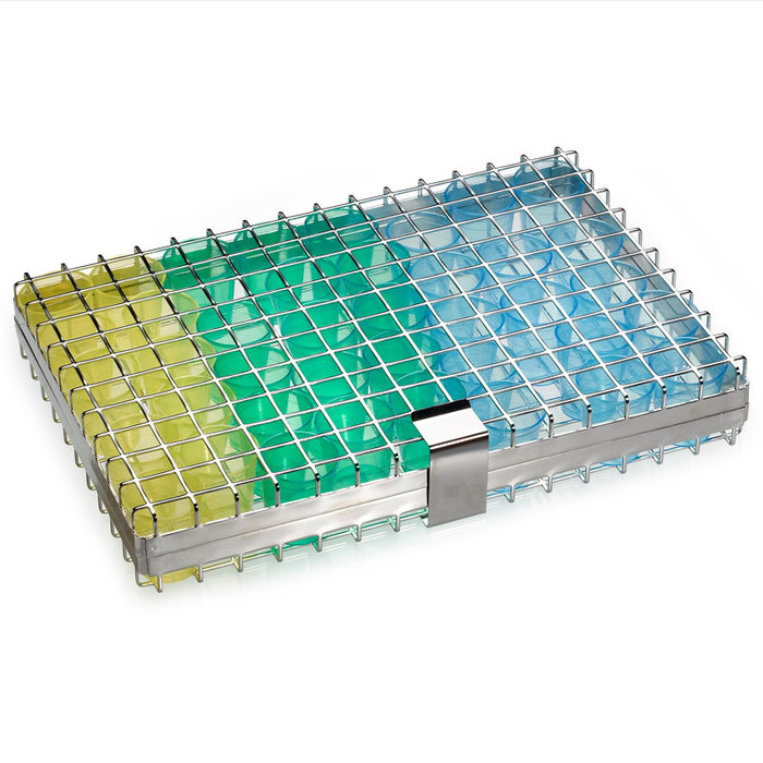 Stainless steel basket for washing cups