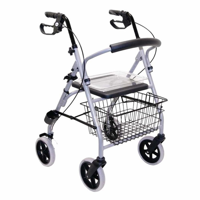 Rollator Gigo in aluminum with 4 wheels, foldable
