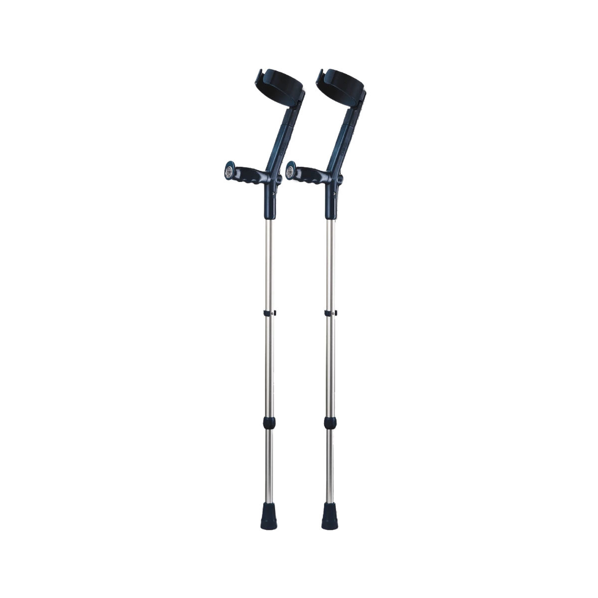 Safe-In-Soft crutches with "closed" armrest and ergonomic soft handle
