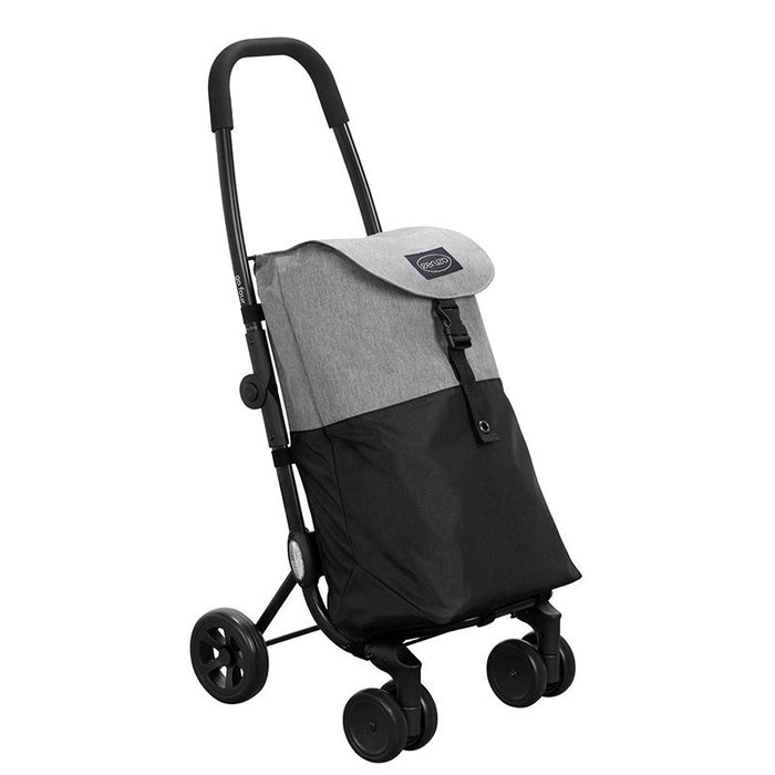 Go Four Boodschappentrolley  - Grijs / Zwart - 43.5 liter - by Playmarket