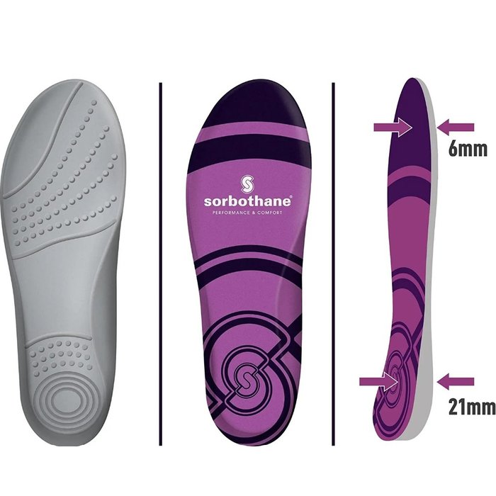 Sorbothane® Cush 'n Step shock absorbing insoles