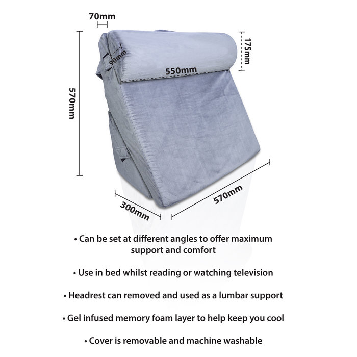 Luxury adjustable and foldable bed wedge pillow
