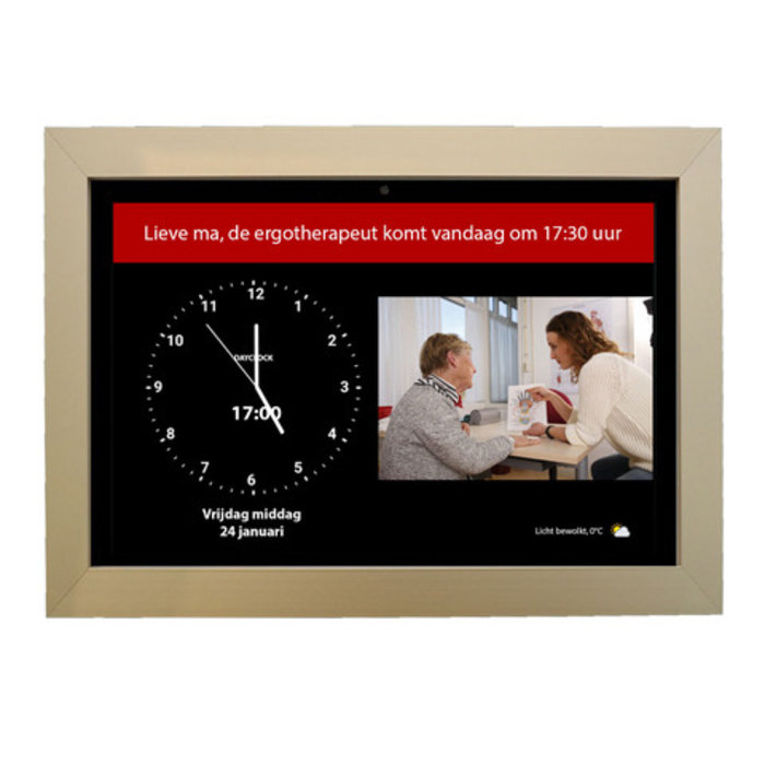 Dementia calendar clock with agenda function