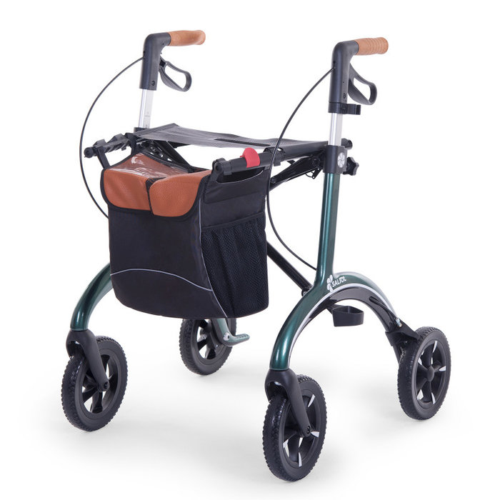 Opvouwbare rollator voor buiten carbon Saljol