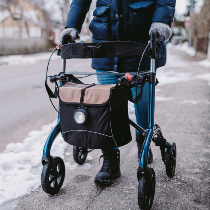 Opvouwbare rollator voor buiten carbon Saljol