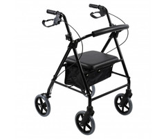 Four-wheel rollator black