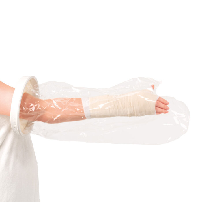 Shower cover to protect plaster/bandage while showering
