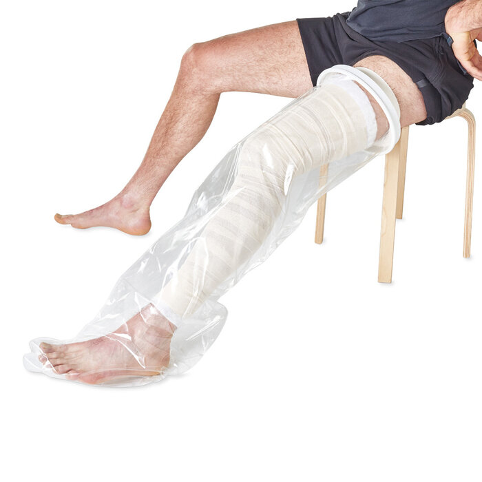 Shower cover to protect plaster/bandage while showering
