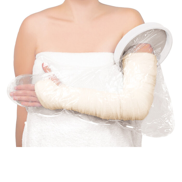 Shower cover to protect plaster/bandage while showering