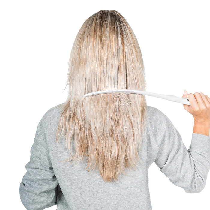 Brush or comb with extended handle