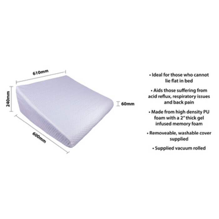 Wedge cushion with cooling gel
