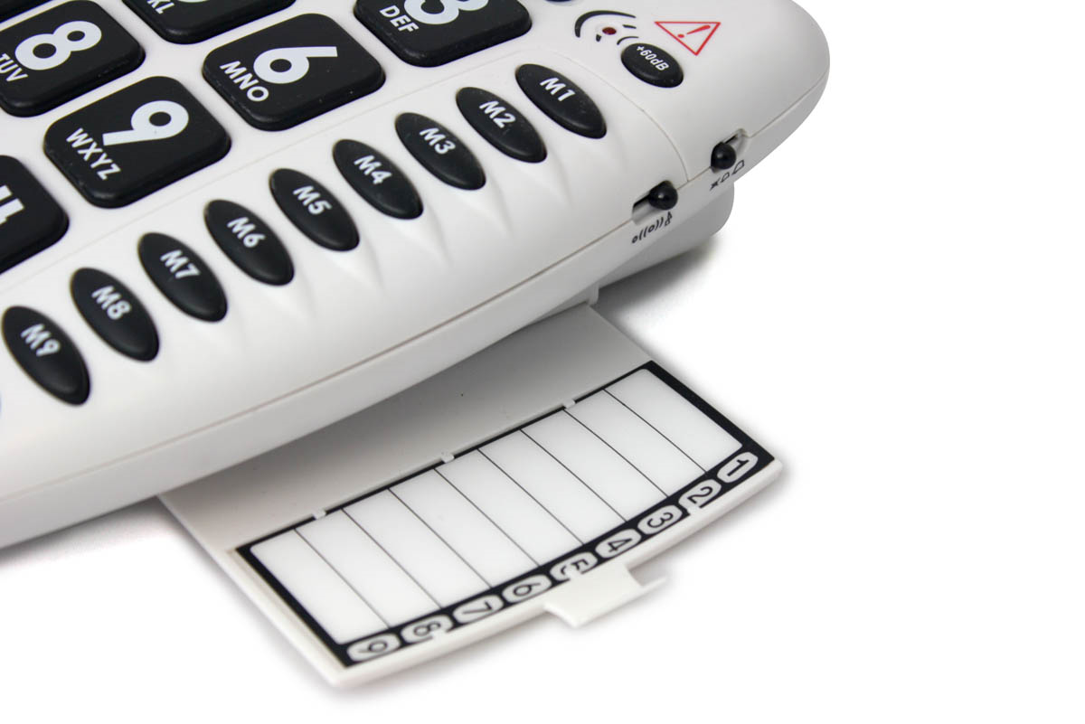 Fixed handset with adjustable hearing amplification