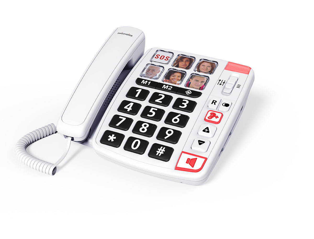 Téléphone combiné avec 6 touches photo