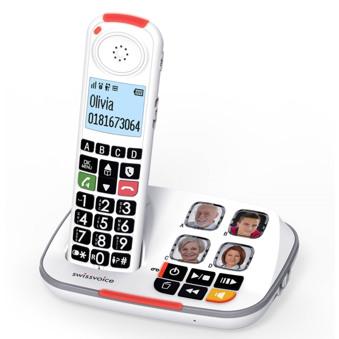 Fixed telephone with 4 photo keys