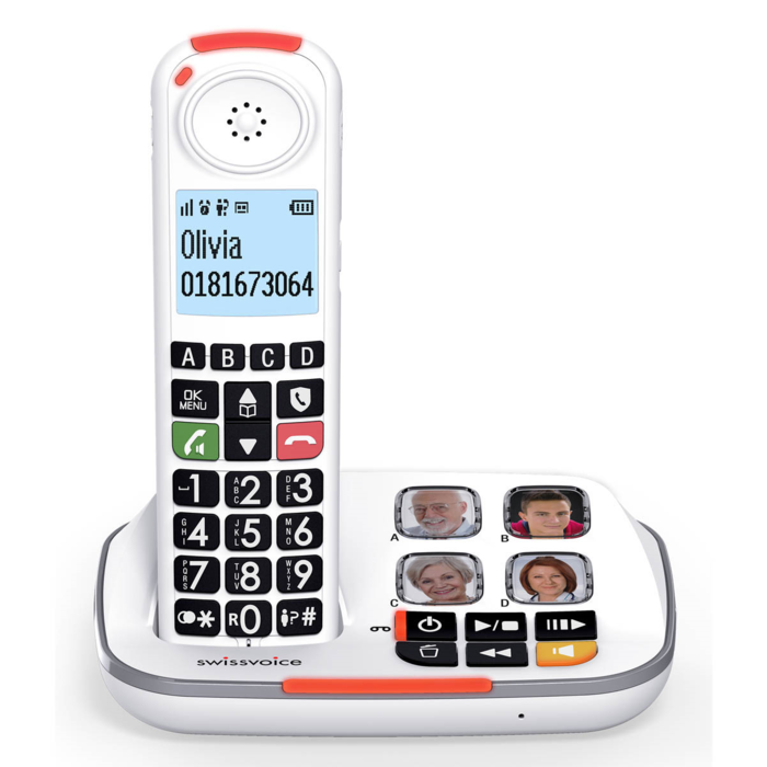 Fixed telephone with 4 photo keys
