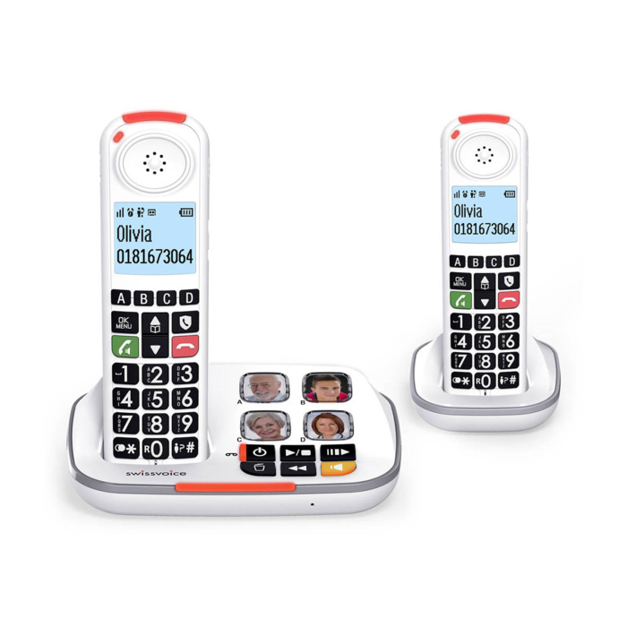 Téléphone fixe avec 4 touches photo