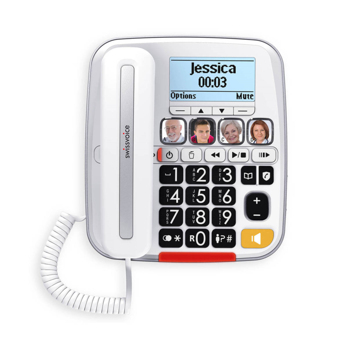 Combo phone 1 with handset and 1 cordless