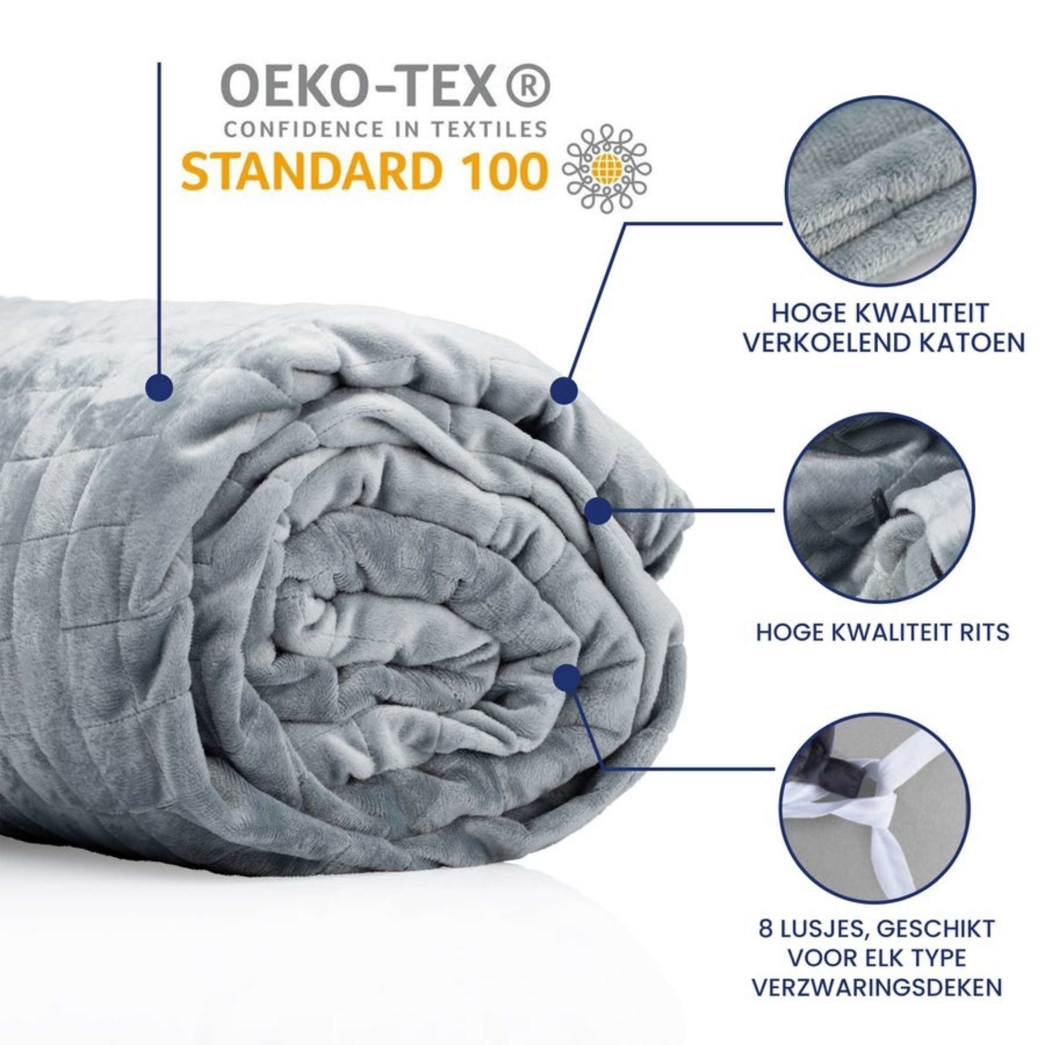 Couverture lestée 120 x 200 cm + housse (8kg)