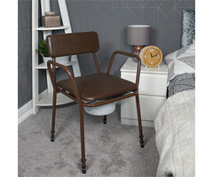 Height adjustable commode chair