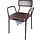Freestanding, height-adjustable stackable commode chair with padded backrest and top seat.