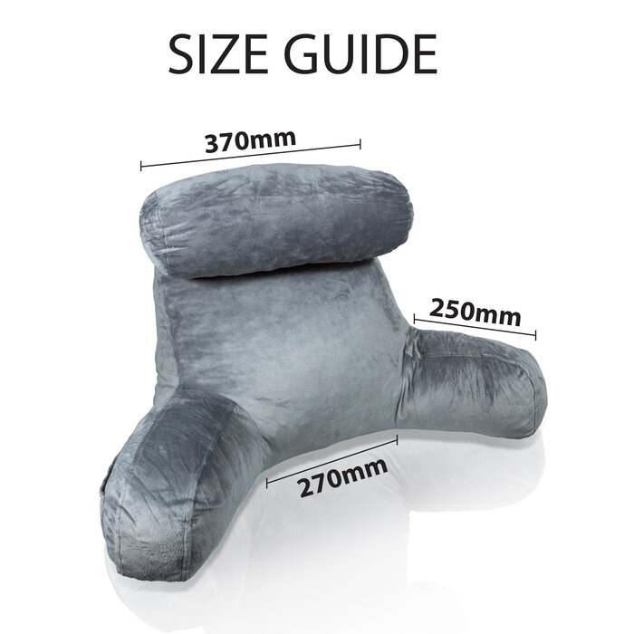 Reading pillow with removable headrest and back support with memory foam