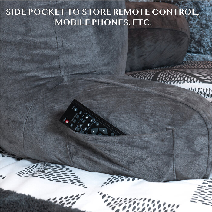 Reading pillow with removable headrest and backrest 21"
