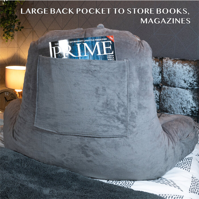 Reading pillow with removable headrest and backrest 21"