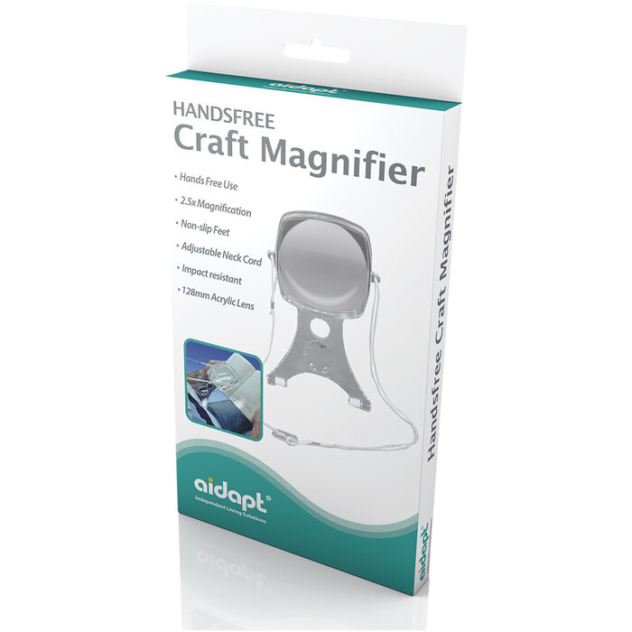 Hands-free Craft magnifier with adjustable neck strap