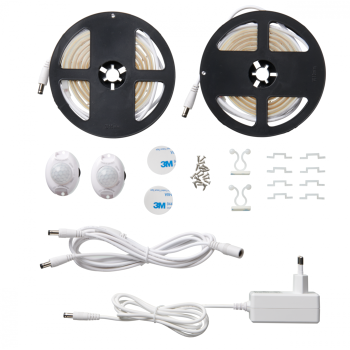 Lampe de chevet LED avec détecteur de mouvement - 2 pièces