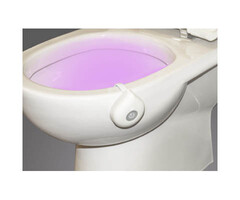 Toilet lighting with motion sensor