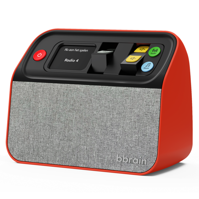 Music player/digital radio with concealable buttons