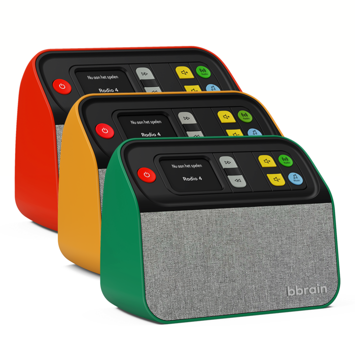 Music player/digital radio with concealable buttons