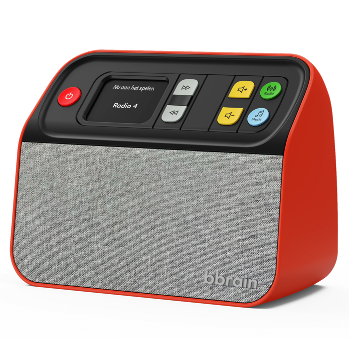 Music player/digital radio with concealable buttons