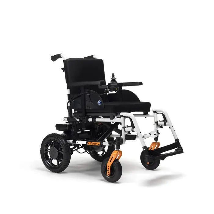 Fauteuil roulant électrique léger et adaptable avec batterie lithium amovible - verso