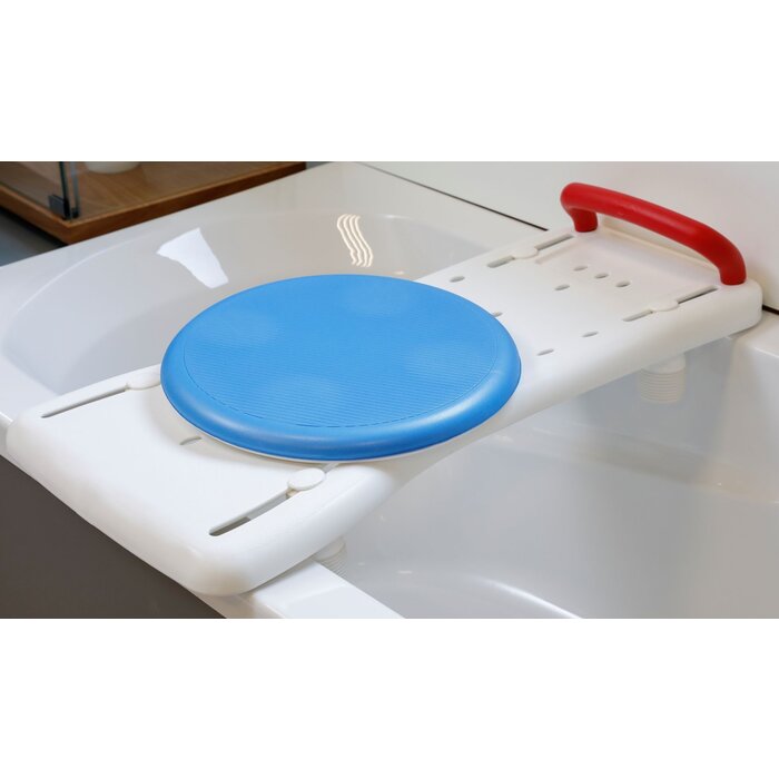 Bath board with colored handle and turntable 72.5 X 35 cm