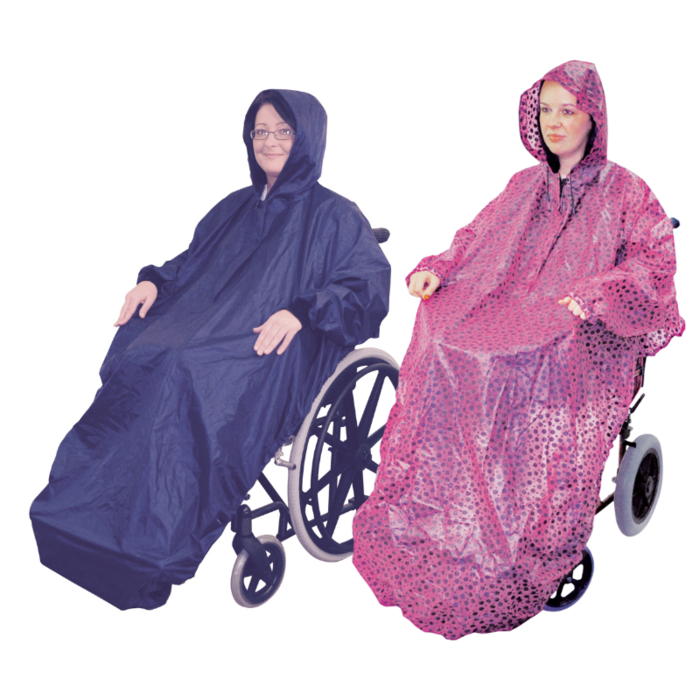 Wheelchair poncho with sleeves