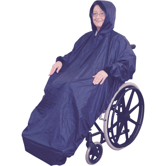 Wheelchair poncho with sleeves