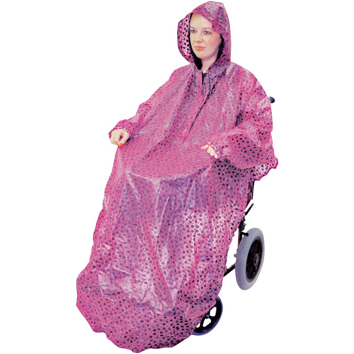 Wheelchair poncho with sleeves