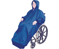 Fleece lined wheelchair poncho with sleeves